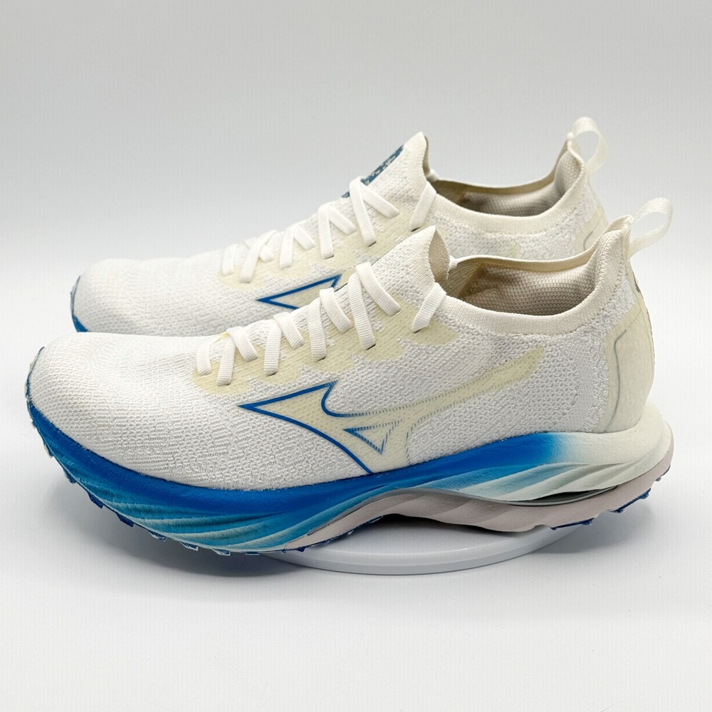 Mizuno Wave Neo Wind Running Shoes Womens 9.5 White Blue J1GD227821 Sneakers - Picture 5 of 12